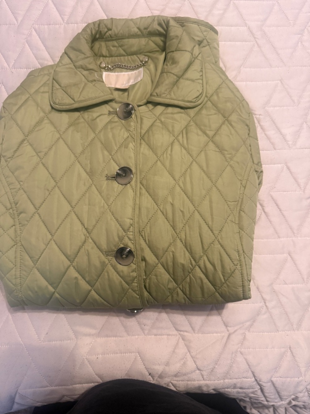 Michael Kors Olive Green Quilted Puffer Jacket - Picture 3 of 4
